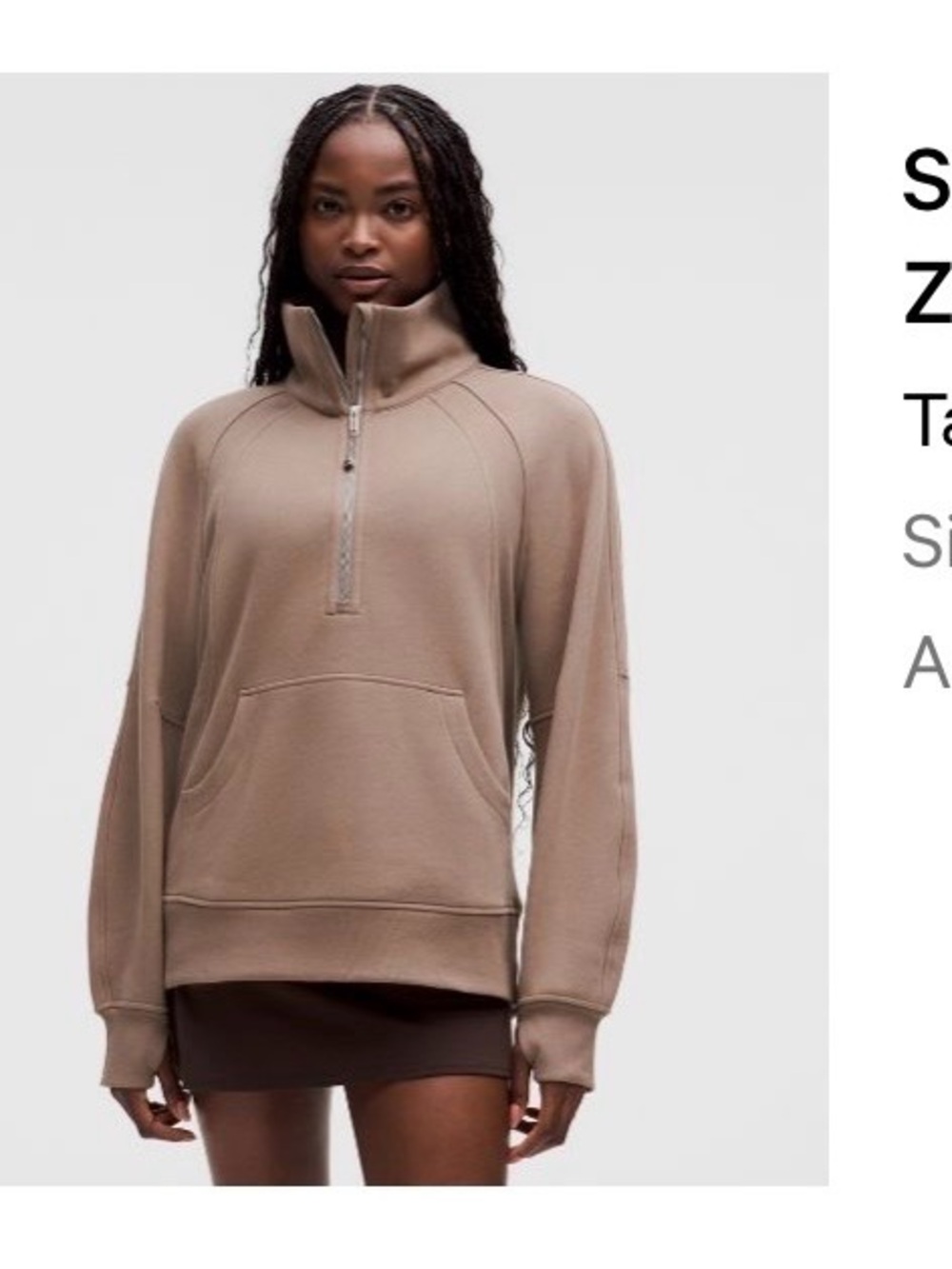 Lululemon Scuba Oversized Half Zip